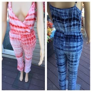 NWT Light weight cotton tie-dyed jumpsuit